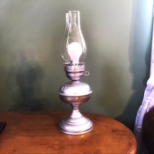 💋Antique Electric Silver Oil Lamp